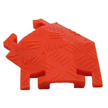 Fastlane Cable Protector 45 Deg Left Turn, 1-1/2 in H, 12 in L, 10-1/4 in W, 1 Channel, Polyurethane, Orange FL45LT1X4-O