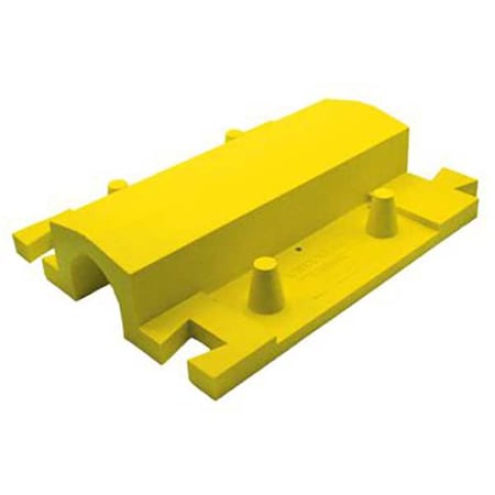 Diamondback Cable Protector, 4 in H, 1-7/16 ft L, 13-1/2 in W, 1 Channel, Polyurethane, Yellow UHB2025T