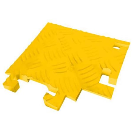Fastlane Cable Protector 90 Deg Right Turn, 1-1/2 in H, 12 in L, 12 in W, 1 Channel, Polyurethane, Yellow FL90RT1X4-Y