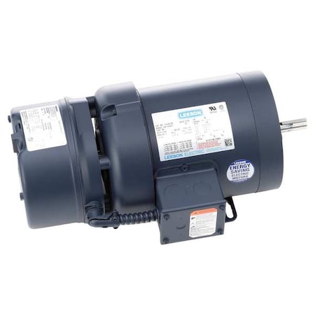 Leeson Three-Phase Brake Motor, 1/2 hp HP, 56C Frame, 208-230/460V AC Voltage, 1,140 RPM Nameplate RPM 114152.00