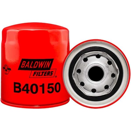Baldwin Filters Lube Filter, Spin-On, 4 3/8 in, 3 11/16 in B40150