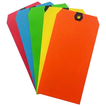 Zoro Select Shipping Tag, Colored, Assorted, PK1000 61KT48