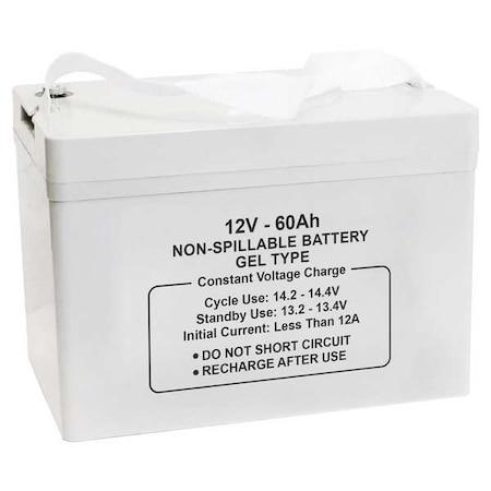 Zoro Select Sealed Lead Acid Battery, 12V, 60Ah, GEL, I6 47046