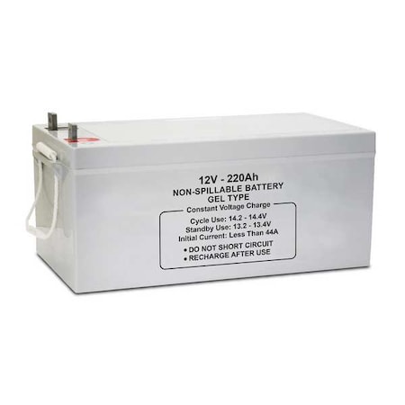 Zoro Select Sealed Lead Acid Battery, 12V, 250Ah, GEL 47048