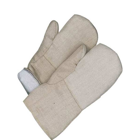 Bdg Heat-Resistant Mitts, Gauntlet Cuff, Beige, Universal 63-9-740SIL