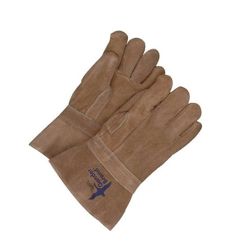 Bdg Gander Brand Heat Resistant Gloves, 284  Degrees F Max Temp., Gauntlet Cuff One Size, 1 PR 63-9-766FL-K