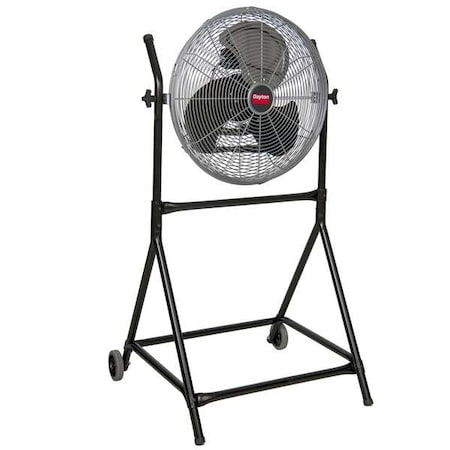 Dayton Floor Fan, Floor Mount, 18 in Blade Dia, 120V, 2,050/2,330/2,650 cfm, Non-Oscillating 61LD84