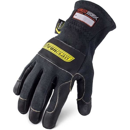 Ironclad Performance Wear Mechanics Gloves, Silicone Rubber, 600  Degrees F Max Temp., Straight Cuff Black, M ( 8 ) HW6XFR-03-M