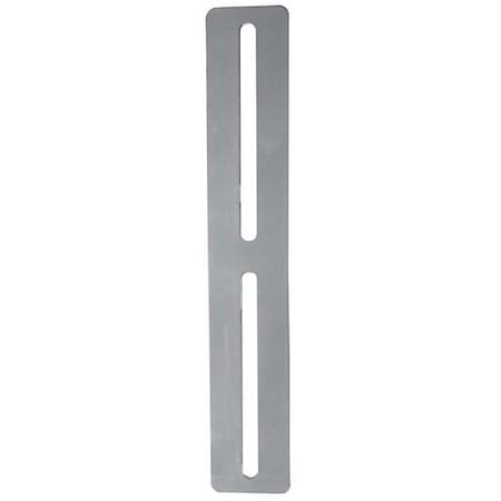 Calbrite Single Channel Strut, Slotted, 304 Stainless Steel, Polished, 5-1/4 in x 3/8 in Hole Size, Silver S40000FRBR