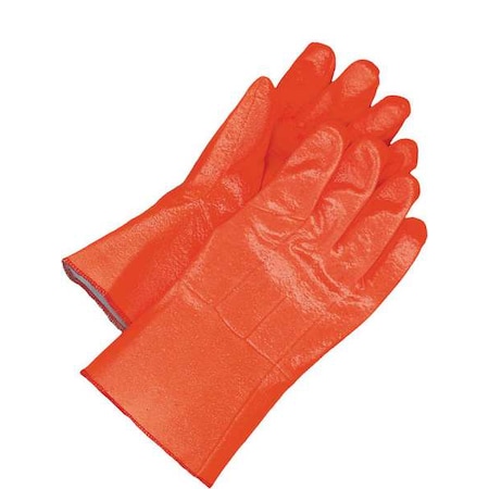 Bdg Full PVC Coated Gloves, PVC, Rough, Full, Not Rated Abrasion Level, Orange, Universal 1 PR 99-1-23701