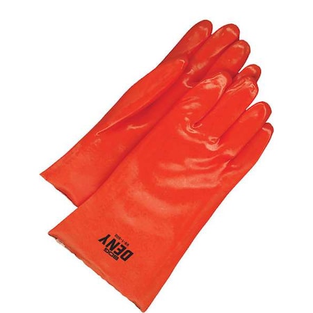 Bdg Chemical Resistant Gloves, Smooth, Full, Not Rated Abrasion Level, Red, Universal, 1 PR 99-1-502