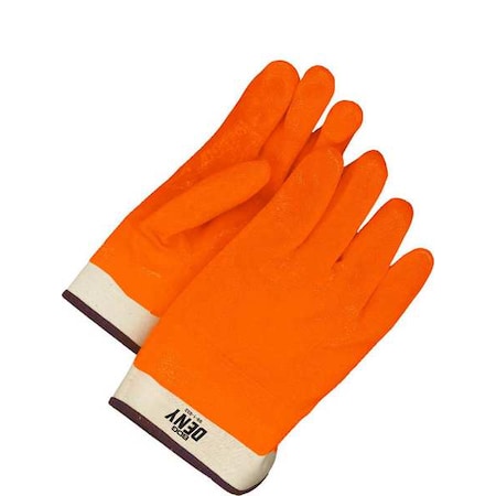 Bdg Knit Gloves, PVC, Smooth, Full, Not Rated Abrasion Level, Orange, Universal 1 PR 99-1-834