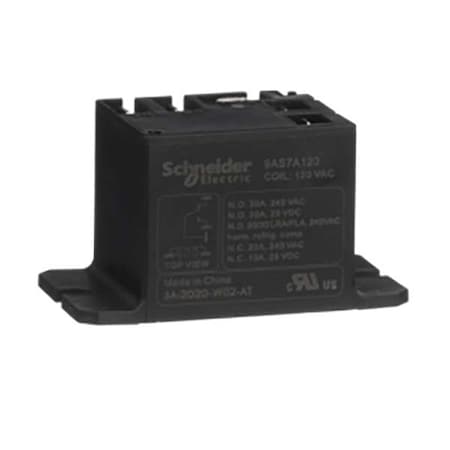 Schneider Electric Panel Flange, Power Relay, Square, 30 A, 5, Faston Connector 9AS7A120