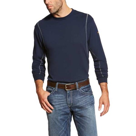 Ariat Men's FR Crew Longsleeve Tee, 8.9 cal/sq cm, XL, Cotton 10019007