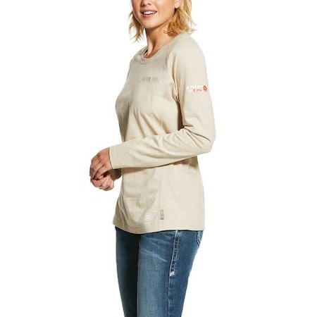 Ariat Women's FR Crew Longsleeve Tee, 8.7 cal/sq cm, L, Cotton 10031020