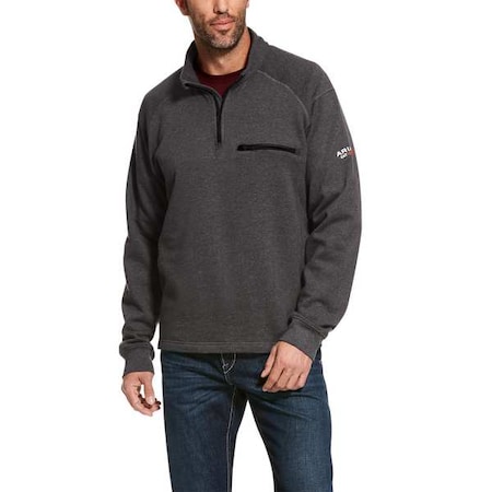 Ariat Men's FR 1/4 Zip, Cotton, Zipper, Gray, L 10027924