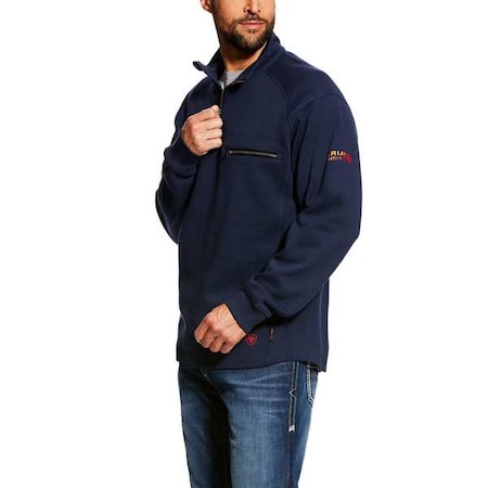Ariat Men's FR 1/4 Zip, Cotton, Zipper, Blue, 3XL 10022333