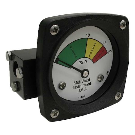 Midwest Instrument Gauge 3-Color Filter Change DP 522A-025V