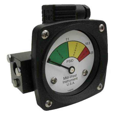 Midwest Instrument Gauge 3-Color Filter Change DP 522A-025V-LE
