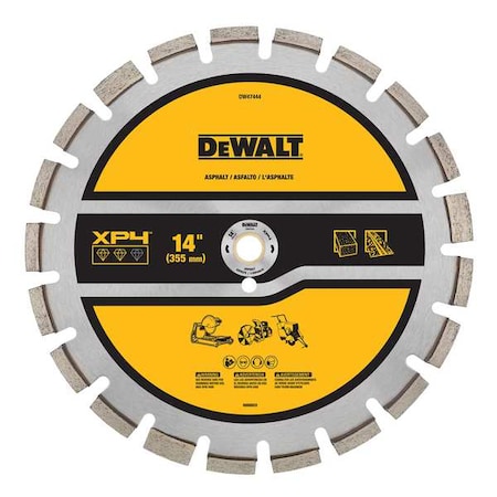 Dewalt DiamondSawBlade, Diam:14", Thick:0.13" DW47444