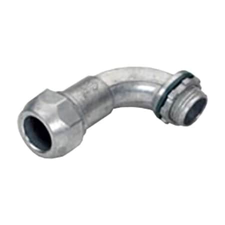 Bridgeport Fittings MC Grounding Connector, 1/2 in, Snap-In, Zinc Alloy, Zinc Plated, Silver 895-DC2