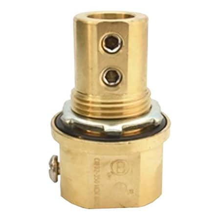 Bridgeport Fittings EMT/Rigid Grounding Hub, 1 in, Set Screw; Threaded, Brass, Plain MCH-100