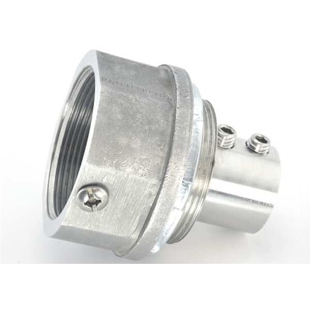 Bridgeport Fittings EMT/Rigid Grounding Hub, 1-1/2 in, Set Screw; Threaded, Stainless Steel, Plain MCH-150
