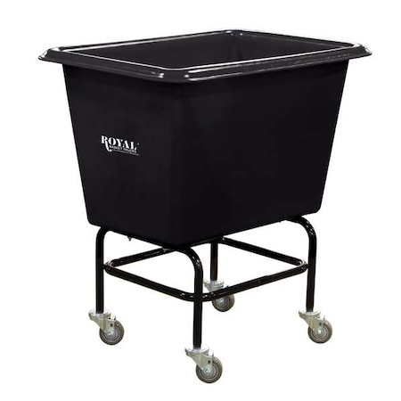 Royal Basket Trucks Elevated Poly Truck, 6 Bushel, 600 lb, Blk G06-BKX-EPA-3UNN