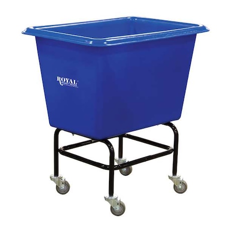 Royal Basket Trucks Elevated Poly Truck, 6 Bushel, 600 lb, Blue G06-BLX-EPA-3UNN