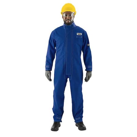 Ansell Blue Flame Arc AlphaTec Breathable Nomex Coverall, 2XL, 31 in Inseam, Nomex, Zipper 66-677