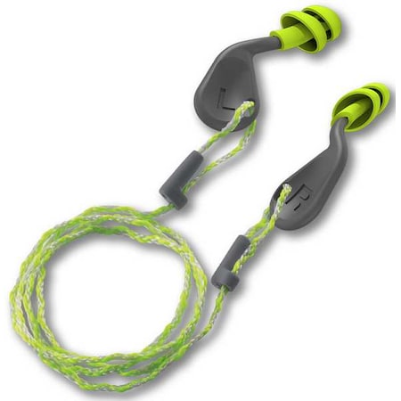 Hexarmor simpleFit Reusable TPE Ear Plugs, Flanged Shape, 25 dB, Yellow, 48 PK 18-21001