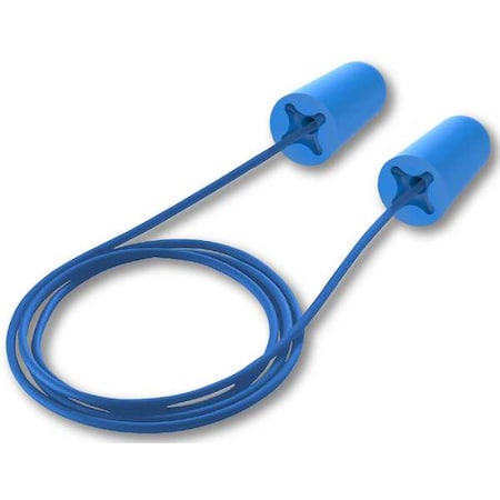 Hexarmor accuFit Disposable Foam Ear Plugs, Bullet Shape, 32 dB, Blue, 100 PK 18-30001