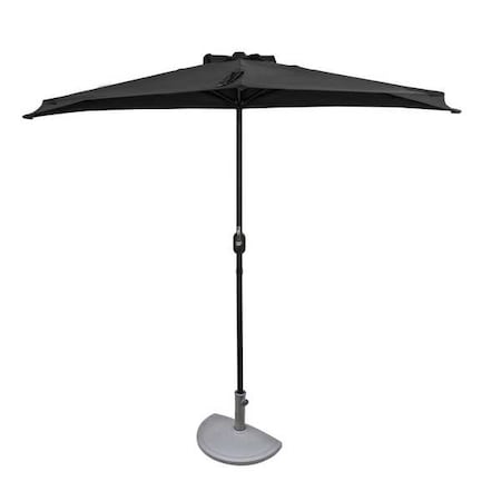Island Umbrella Half Umbrella Slate Grey NU6868