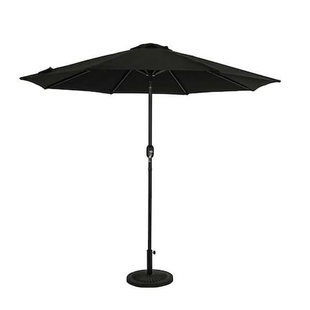Island Umbrella Octagon Auto Tilt Umbrella Black NU6843