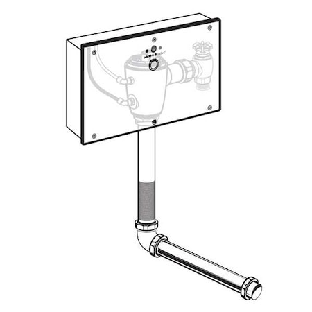 American Standard 1.6 gpf gpf, Concealed Toilet Flush Valve, 1 in IPS Inlet 606B362.007