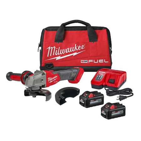 Milwaukee Tool M18 FUEL 4-1/2 in. / 5 in. Braking Grinder with ONE-KEY with Lock-On Slide Switch Kit 2883-22