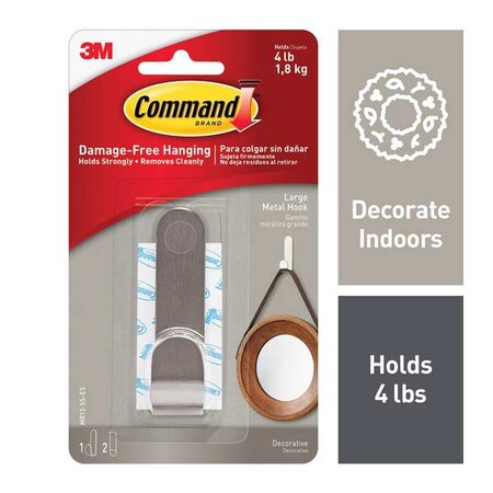 Command Large Metal Hook, Metal, SS MR13-SS-ES