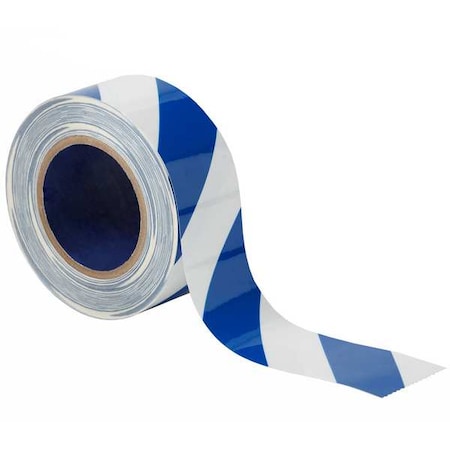 BRADY Floor Tape, Blue/White, 2 inx100 ft, Roll 170003