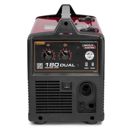 Lincoln Electric MIG Welder, Power MIG 180 Dual, Phase Single-Phase , 120V AC, 208V AC, 230V AC K3018-2