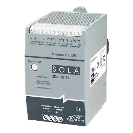 Solahd UPS System, 240VA, Standby, Out: 22.5V DC In: 22.5V DC SDU1024B