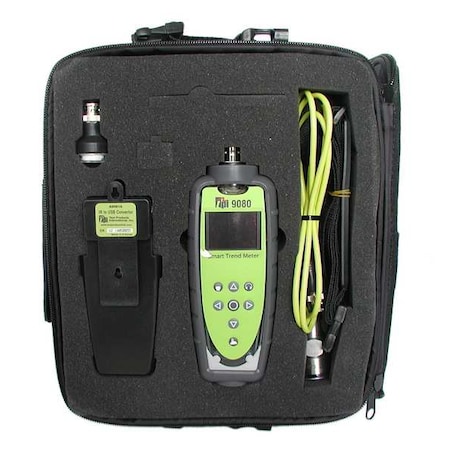 Test Products International Vibration Meter, +/-5%Acc, OLED 9080K1