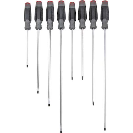 Proto Screwdriver Sets, SAE; Metric, 8 pcs J1208SCLF