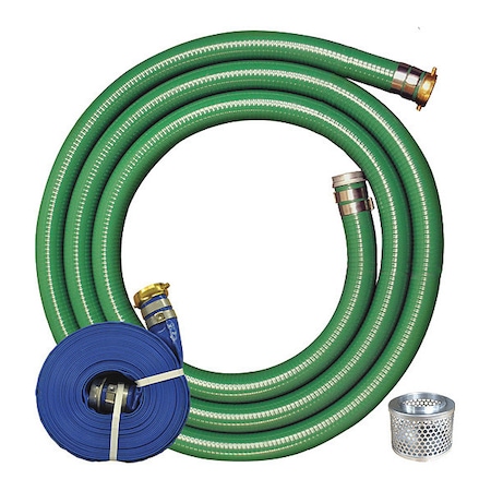 Eagle Pump Hose Kit, 2", MxF WS A007-NTEHOSEKIT-2TP