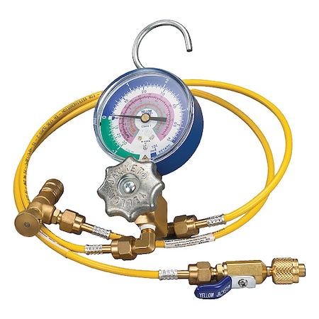Yellow Jacket Manifold Gauge Set, 2 ft L, 3 1/8 in Gauge 61004