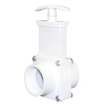Valterra Gate Valve, Class 125, 1-1/2 In., PVC 6109GR