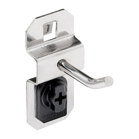 Triton Products 1 In. Single Rod 30 Degree Bend Stainless Steel Pegboard Hook for Stainless Steel LocBoard, PK3 61113