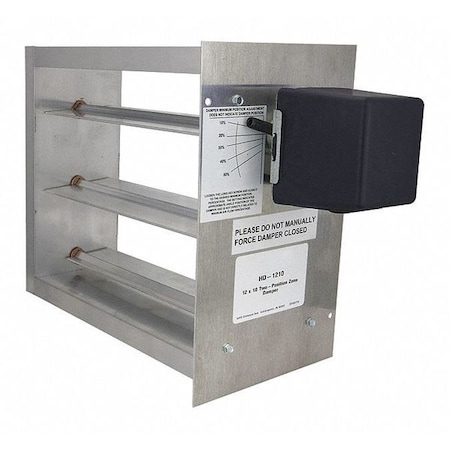 IO HVAC CONTROLS Zone Damper, Rectangular, 24x24" HD-2424