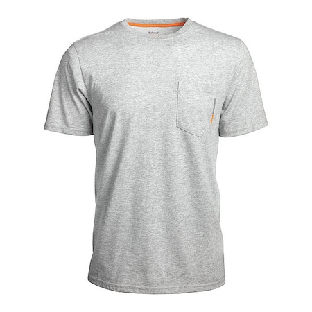 Timberland Pro Base Plate Blnded Short Slv Tshirt, 29% Polyester, 71% Cotton, Gray, M TB0A1HNSC81