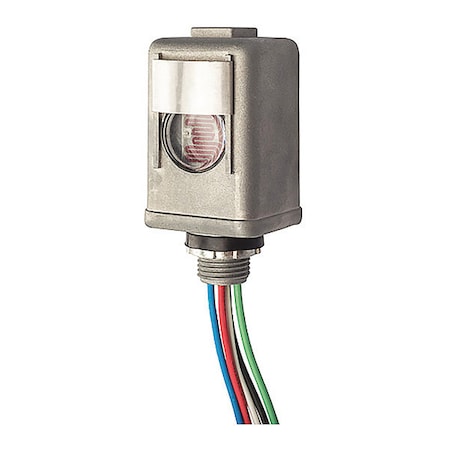 Nsi Tork Compact Fluorescent, HID, Inductive, LED Photocontrol, 1,800 W, Gray, 3 sec Max, 2 sec Min 2129A