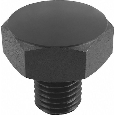 Kipp Positioning Foot, Form B, Ext. Thread Spherical Face, Steel, Case Hard. w Black Oxide Finish, Sw=22 K0298.215